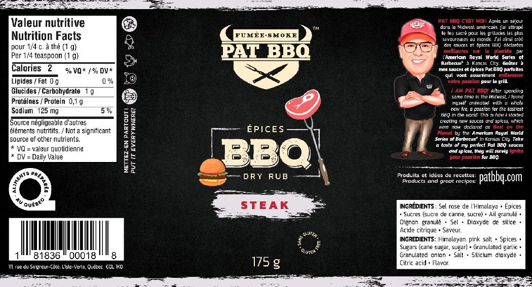 #0003# Épices BBQ Steak 175 g